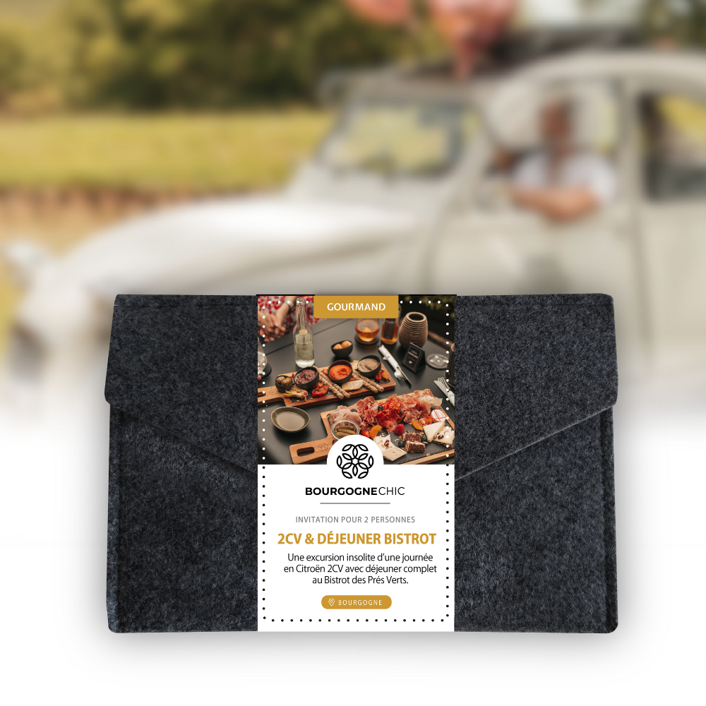 Coffret Cadeau Citroën 2CV • Escapade libre en duo + Déjeuner au Bistrot des Prés Verts • 1 Journée